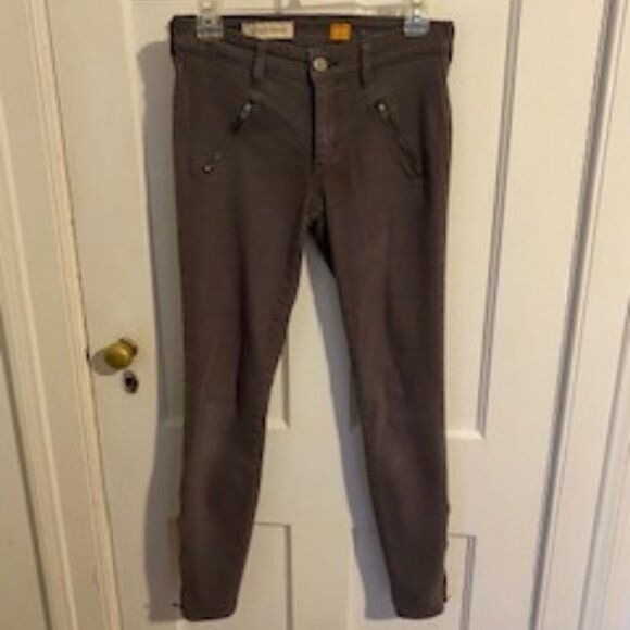 Anthropologie Pilcro Gray Jeans with Zipper Side Pockets and Zip … - Picture 1 of 10